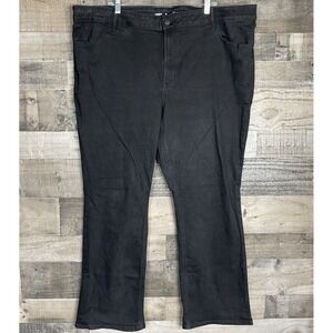 Old‎ Navy Jeans Womens Plus Size 26 Mid Rise Kicker Bootcut Black Denim Stretch